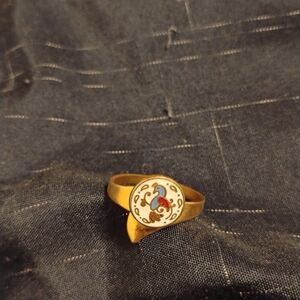Vintage Gold Enamel Ring